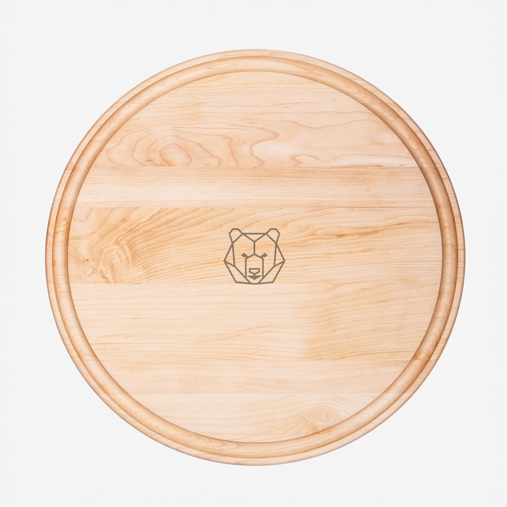 Round Charcuterie Board with Groove - 13.5” x 13.5”