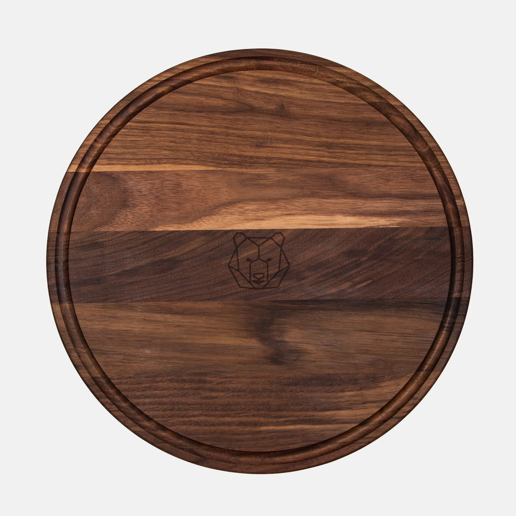 Round Charcuterie Board with Groove - 13.5” x 13.5”