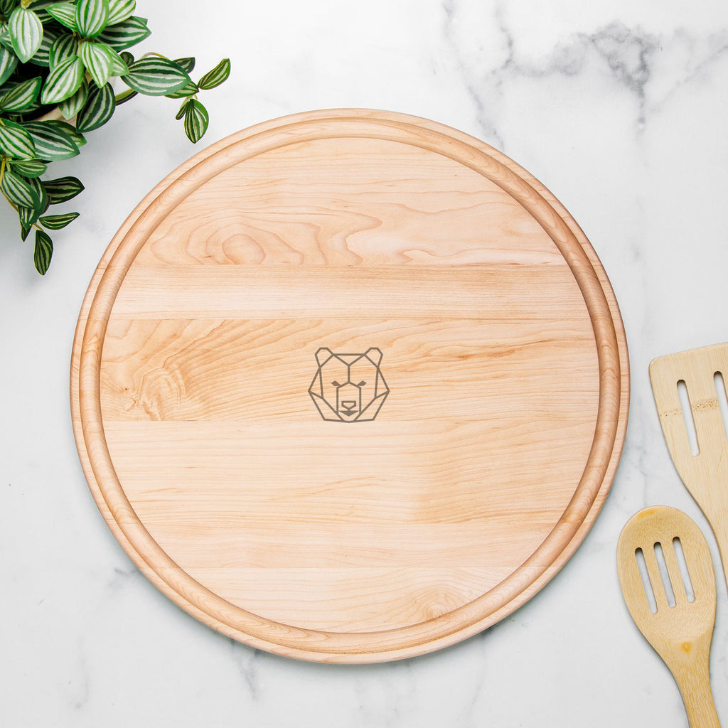 Round Charcuterie Board with Groove - 13.5” x 13.5”
